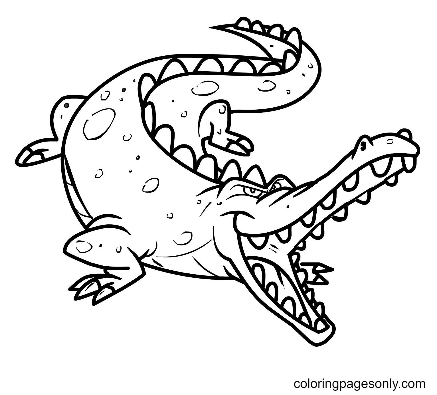 Crocodile for Kids Coloring Page
