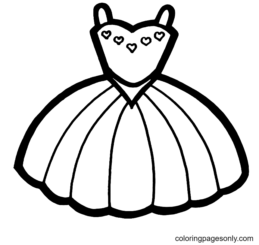 Cute Dresses For Children Coloring Page