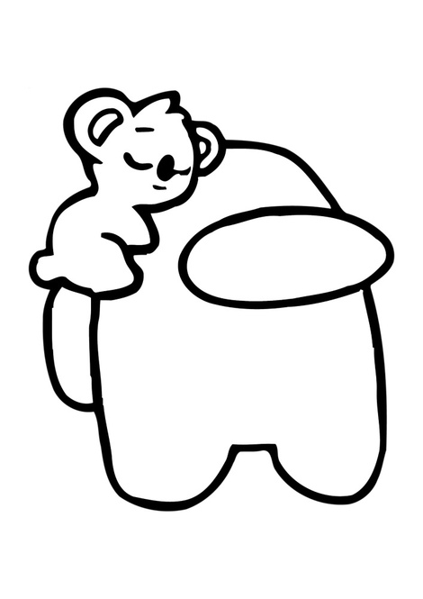 Cute Koala Sitting on a Character Coloring Page