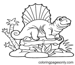 Páginas para Colorir Dimetrodon