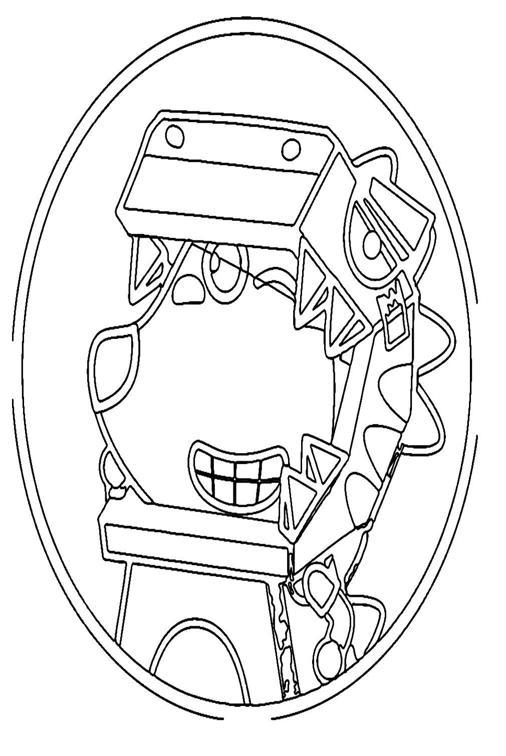 Dino Wolfoo Coloring Page