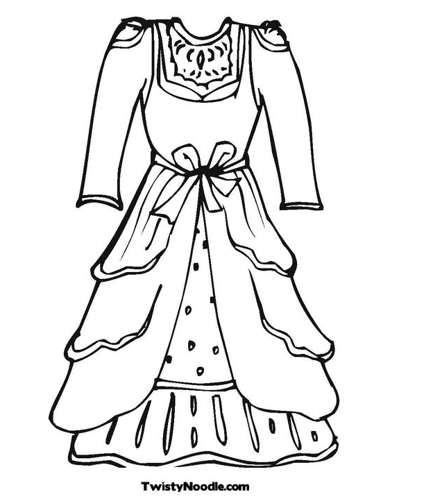 Dress Picture Coloring Page