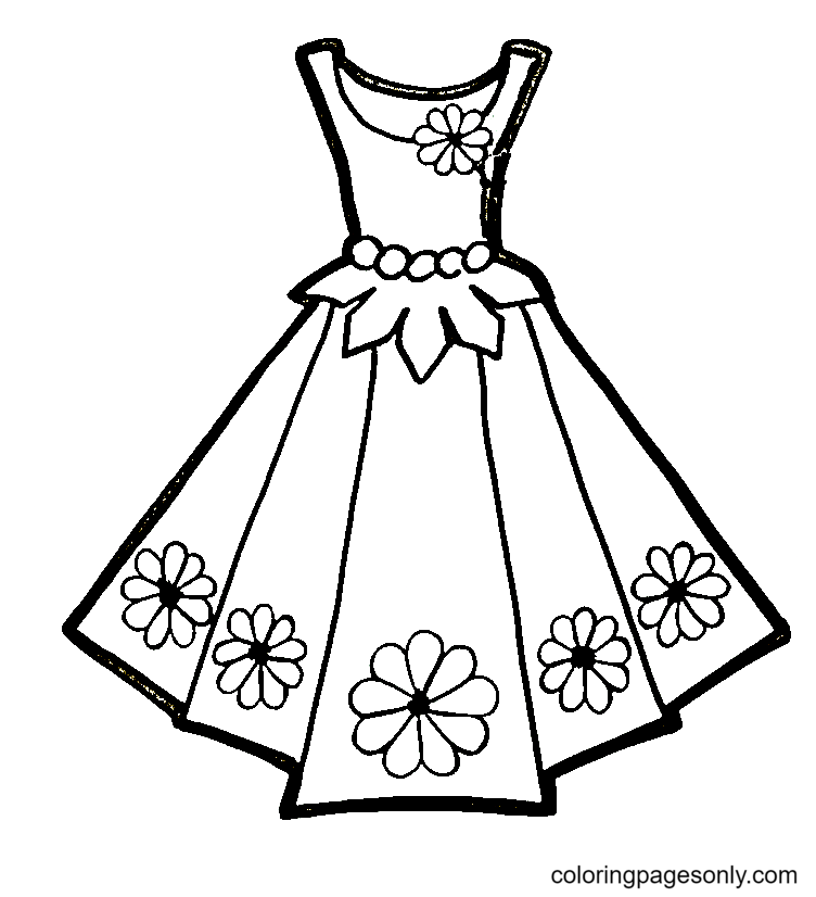 Dress for Kids Coloring Page