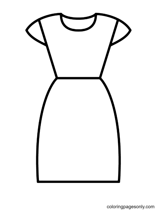 Easy A Dress Coloring Page