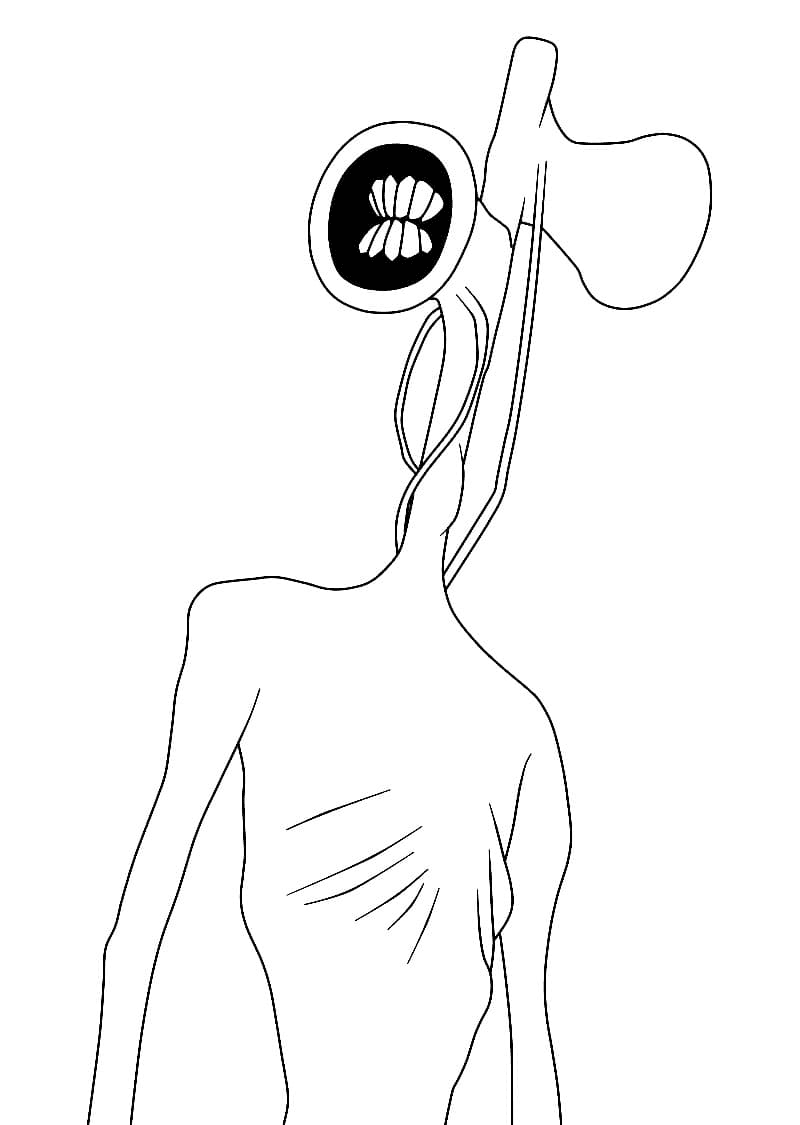 Easy Siren Head Coloring Pages