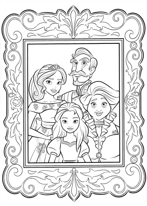 Elena Family Photo Coloring Pages