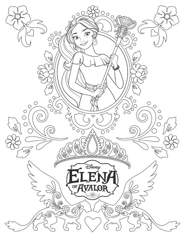 Dibujo de Elena de Avalor para colorear