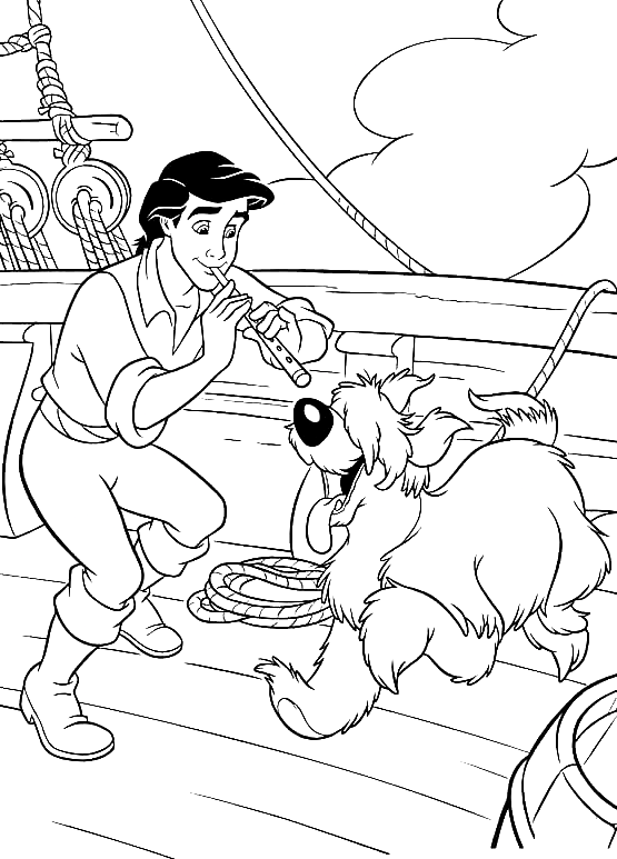 Eric And Dog Max Coloring Pages