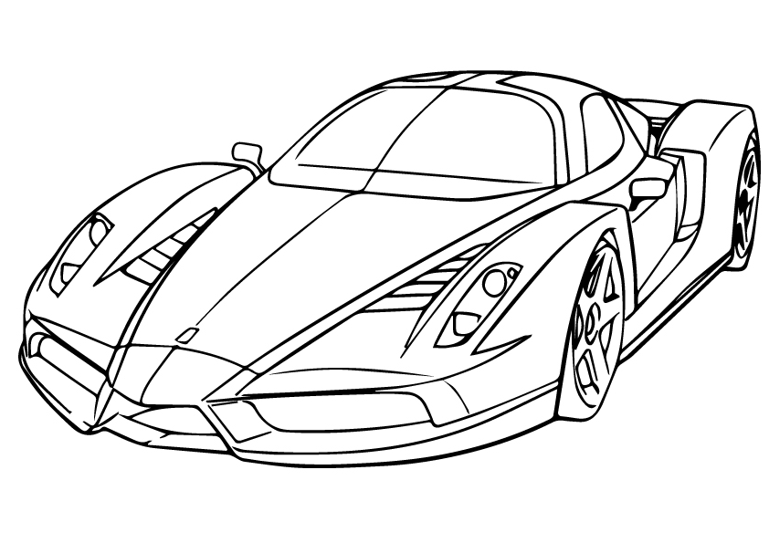 Ferrari Sports Coloring Page - Free Printable Coloring Pages