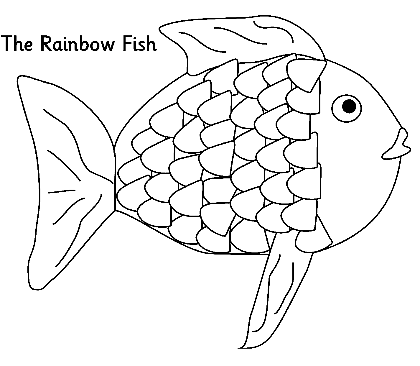 Free Rainbow Fish to Print Coloring Pages