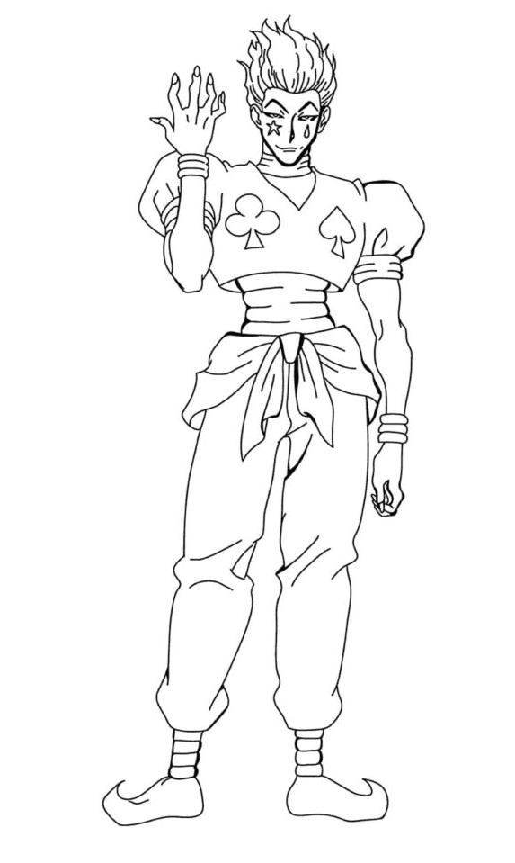 Full-length Hisoka Coloring Pages