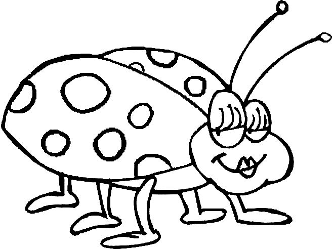 Funny Bug Coloring Page