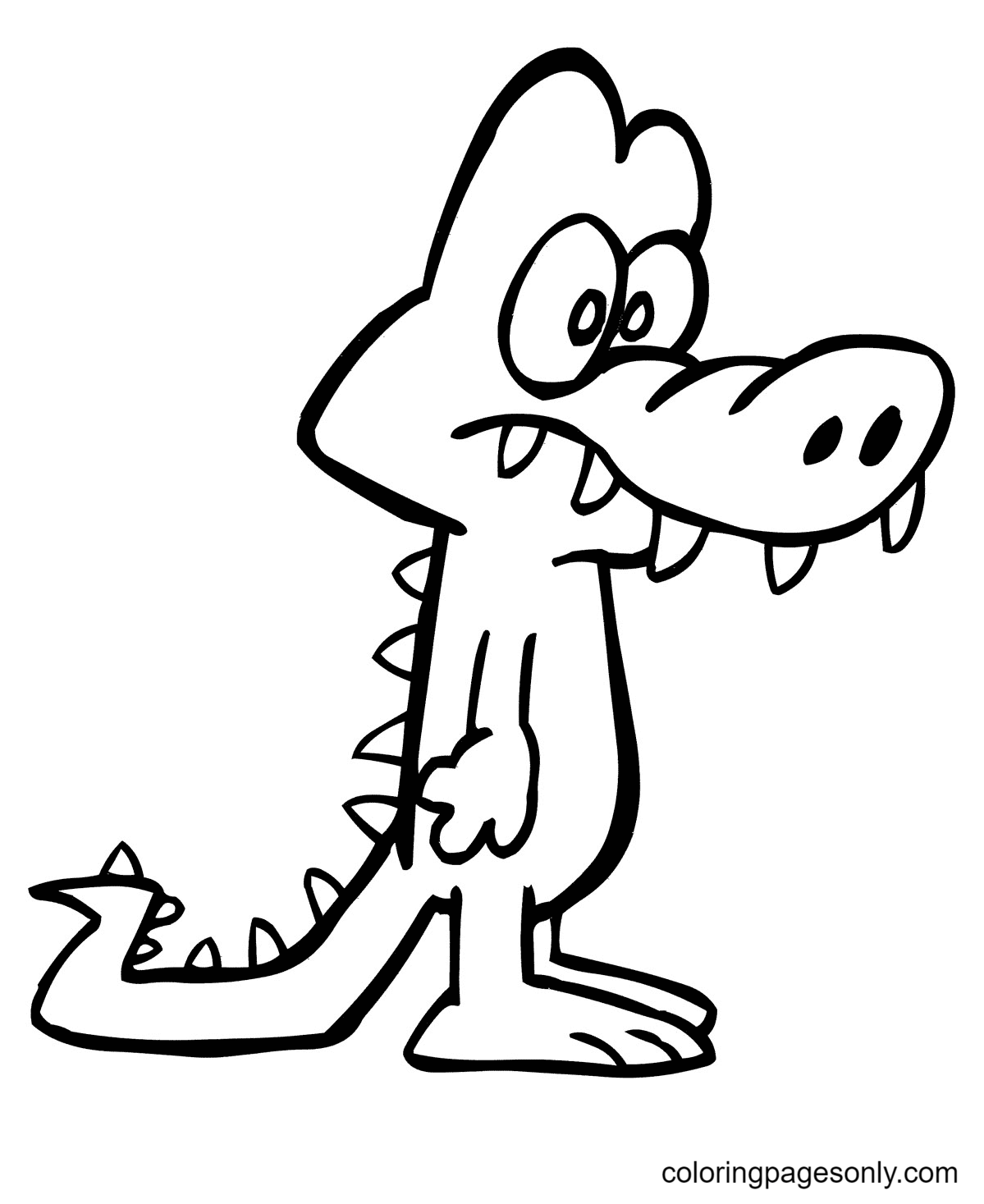 Cocodrilo de divertidos dibujos animados de Alligator