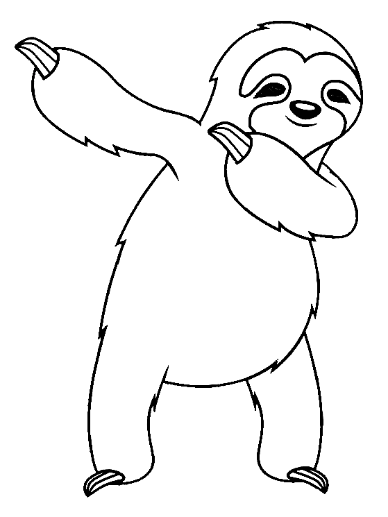 Lustiges Faultier im Tanz von Sloth