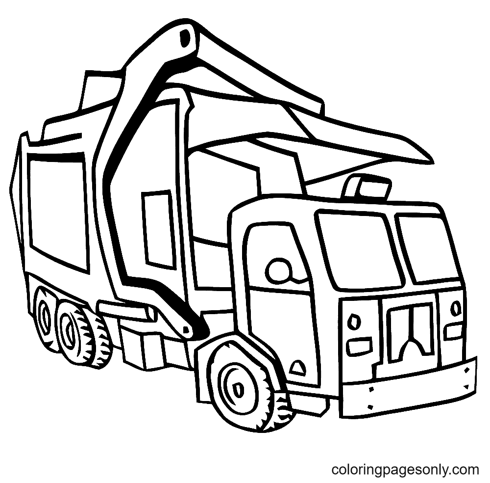 Garbage Truck to Download Coloring Pages