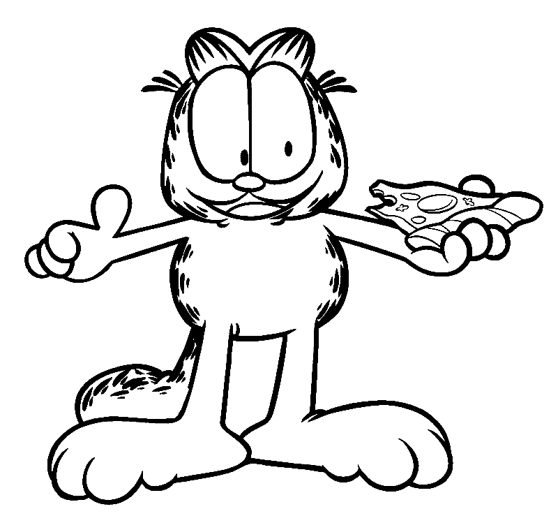 Garfield Food Coloring Page