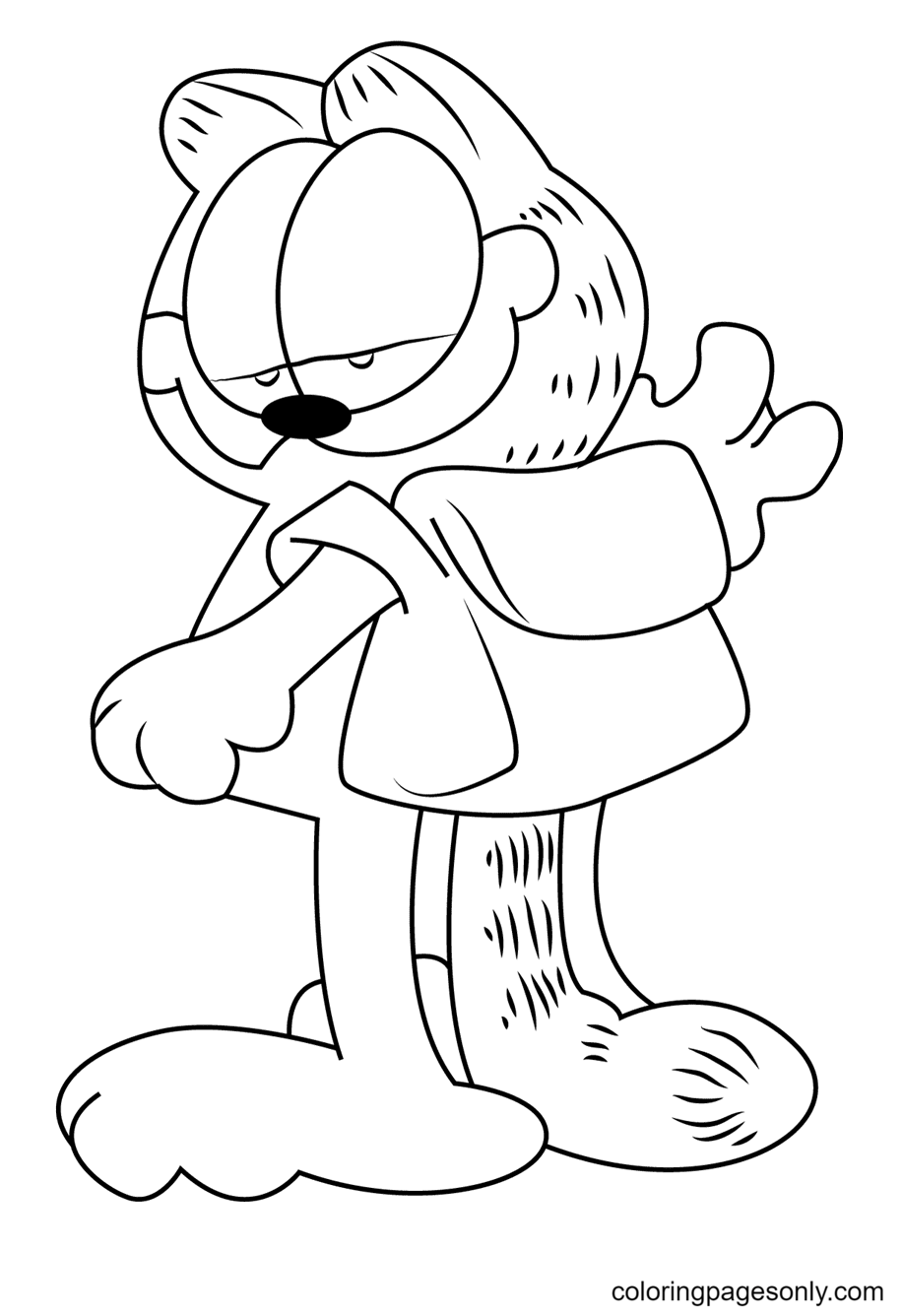 Garfield Looking You Coloring Page
