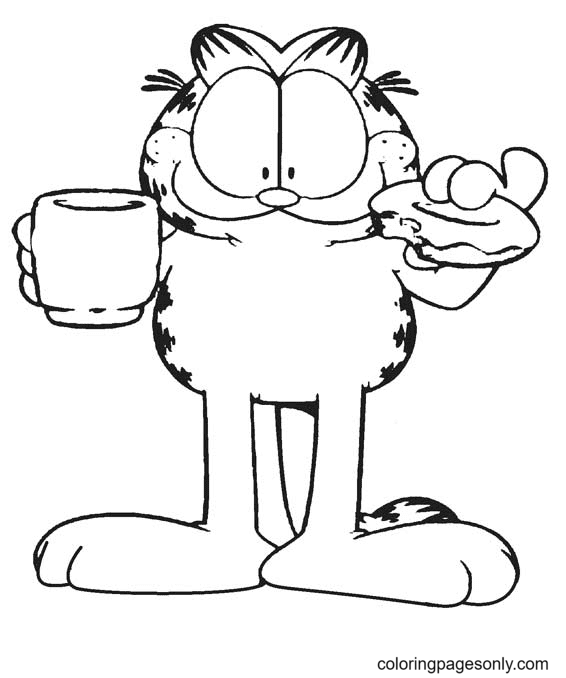 Garfield Thanksgiving Coloring Page