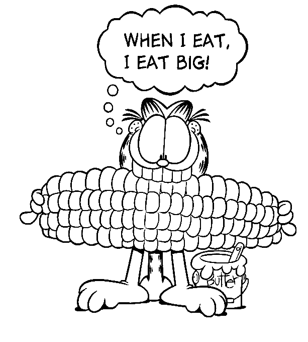 Garfield eats Corn from Garfield