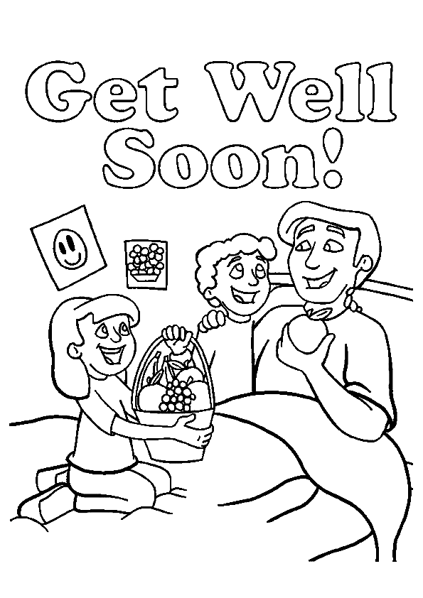 Get Well Soon Dad Coloring Page