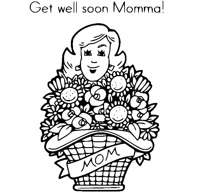 Get Well Soon Momma Coloring Page