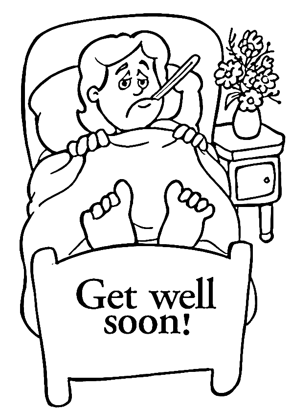 Get Well Soon Mum Coloring Page
