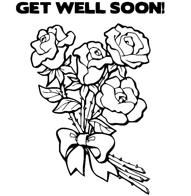 Que te mejores pronto con rosas de Get Well Soon