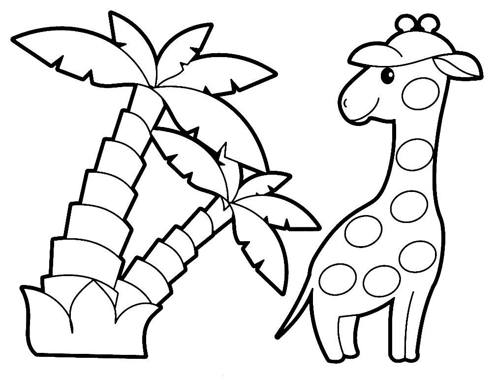 Giraffe – Animal Coloring Pages