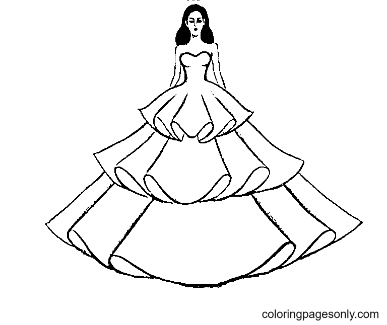 Девушка в красивом платье из Dress