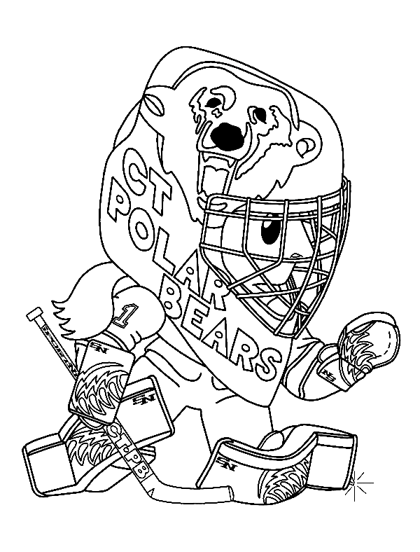 Goalkeeper Hockey Coloring Page