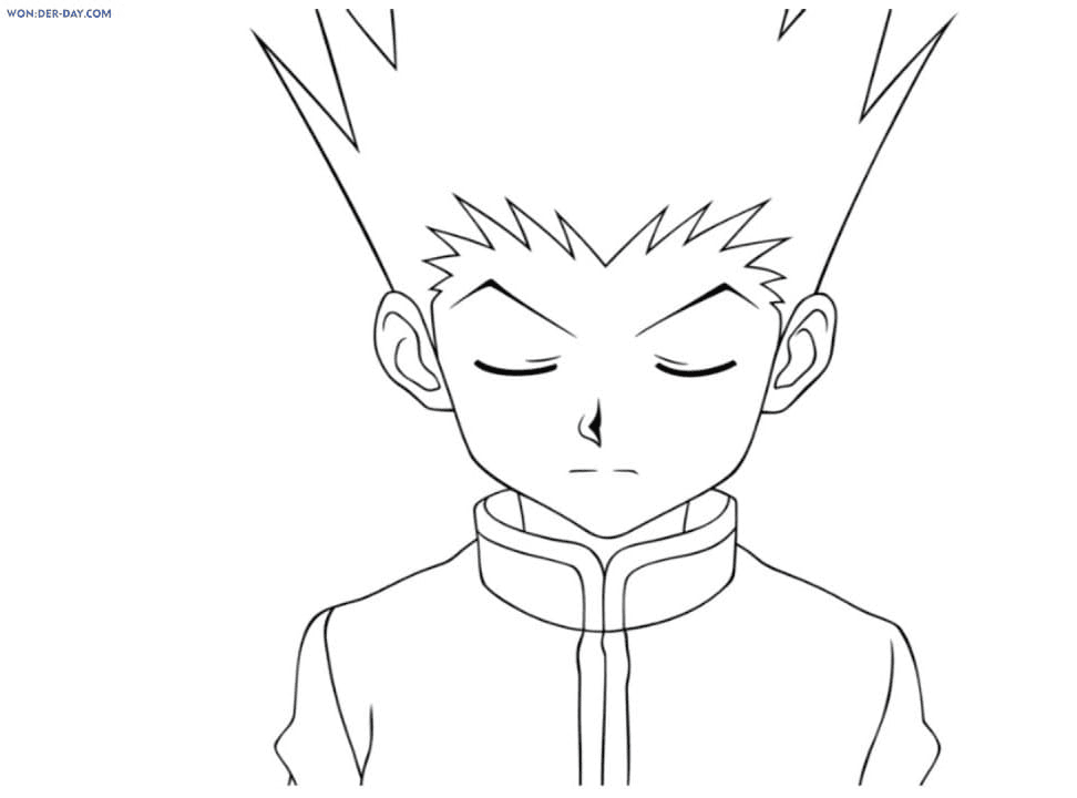 Gon Hunter x Hunter Coloring Pages - Hunter x Hunter Coloring Pages