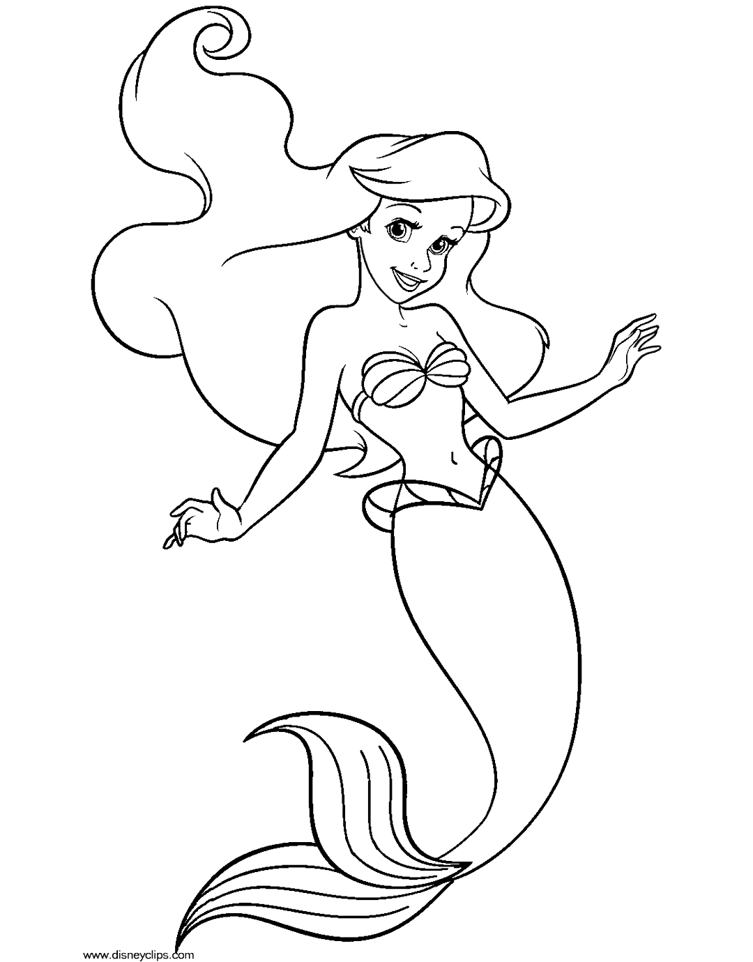 Goodly Princess Ariel Coloring Pages