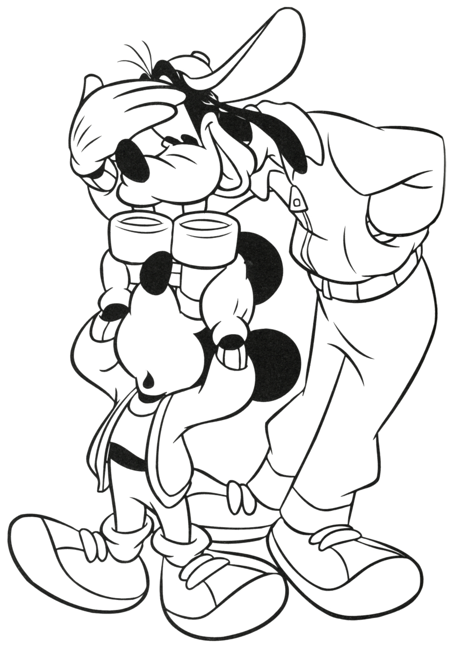 Goofy en Micky Mouse van Goofy