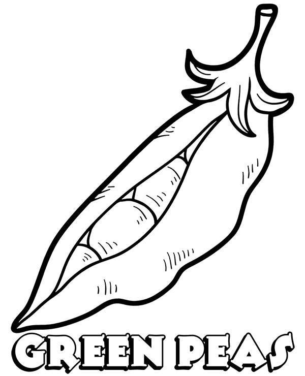 Green Peas Coloring Page
