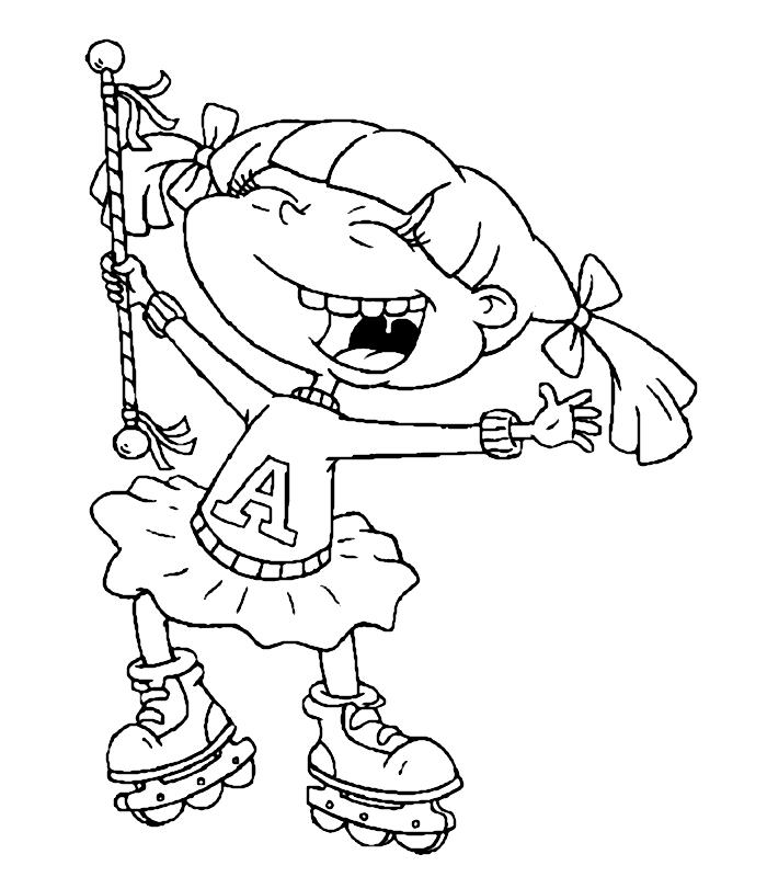 Happy Angelica Coloring Page