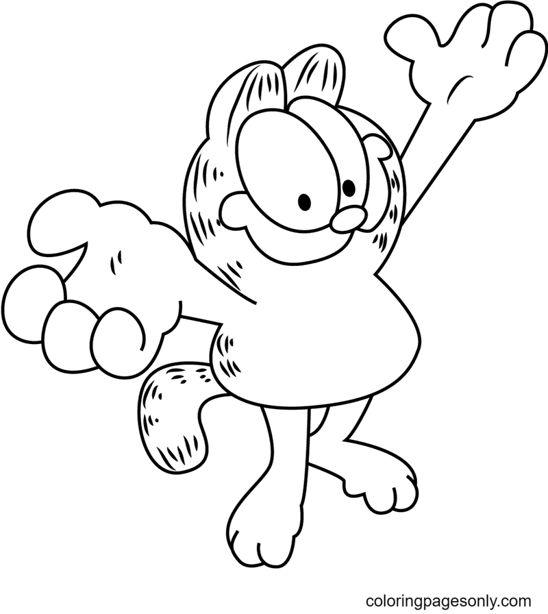 Vrolijke schattige Garfield van Garfield