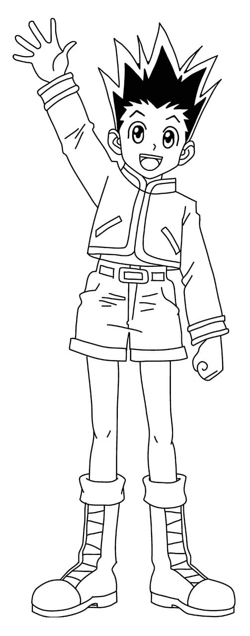 Happy Gon Coloring Page