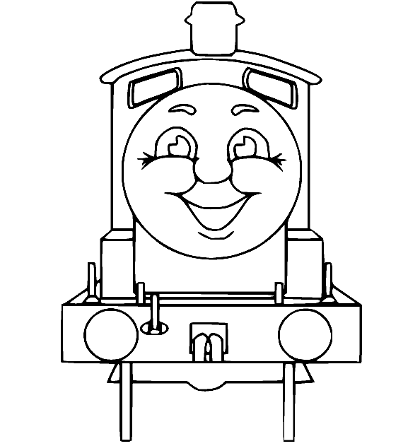 Happy James Engine Coloring Page