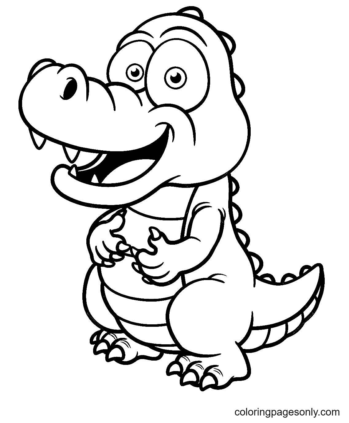 Счастливый маленький аллигатор из мультфильма «Аллигатор»