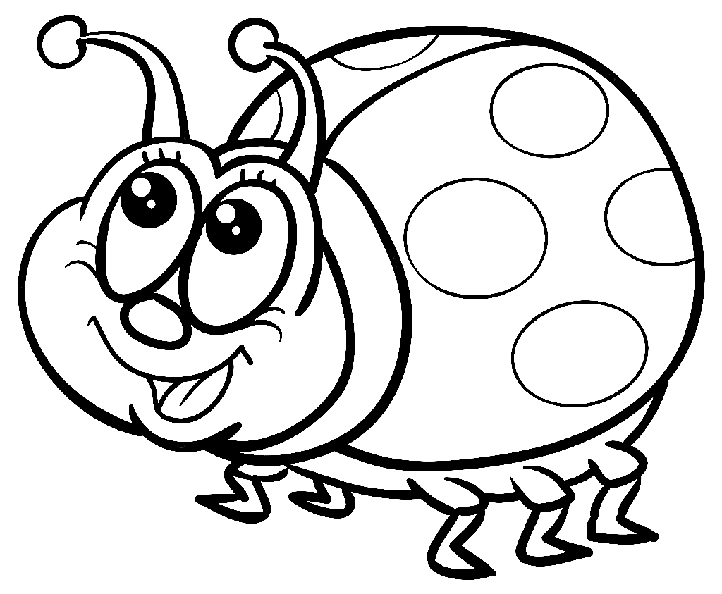 Fröhlicher Cartoon-Marienkäfer von Bugs
