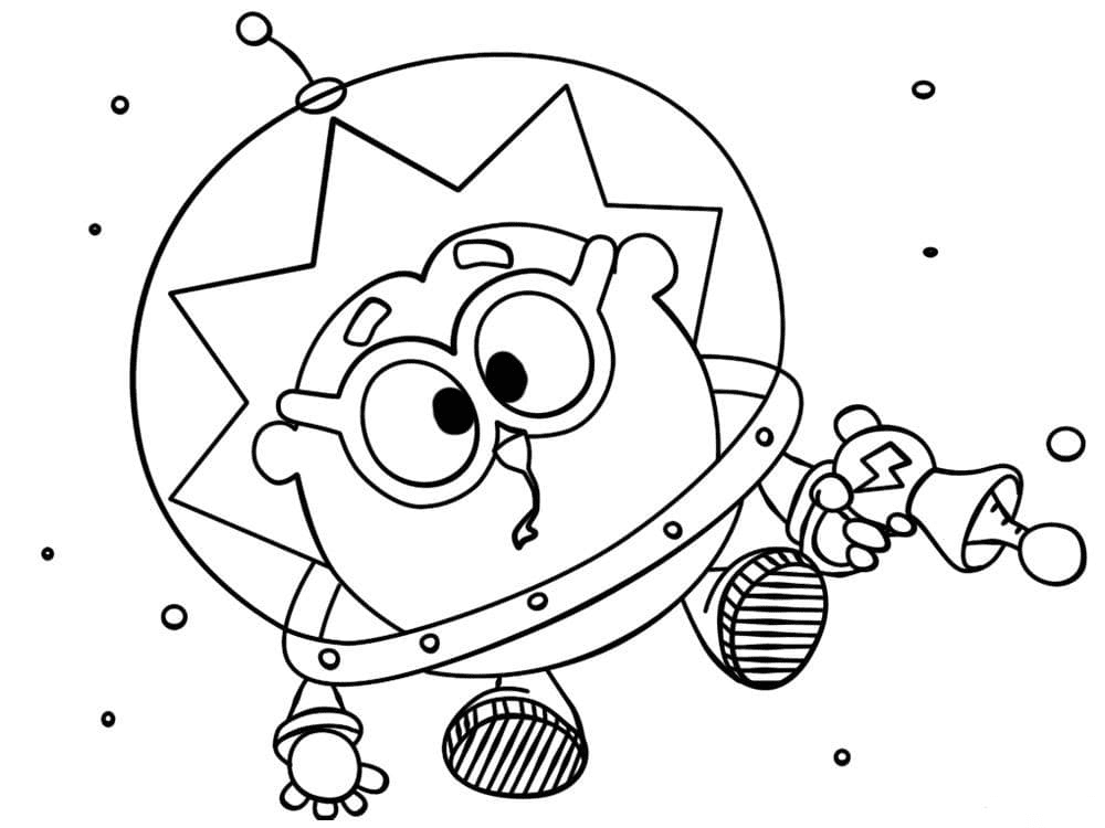 Hedgehog Astronaut Coloring Page