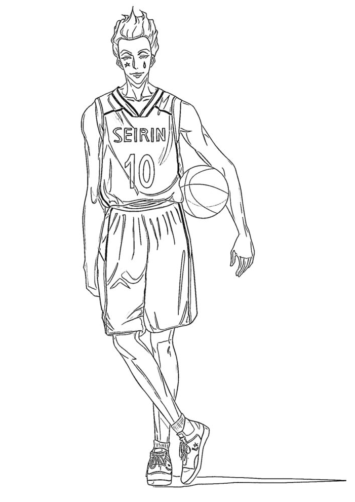 Hisoka Morow with basketball uniform Coloring Pages