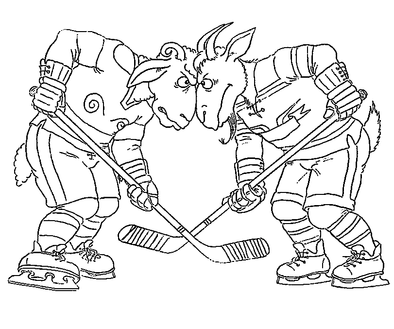 Hockey Printable Coloring Pages