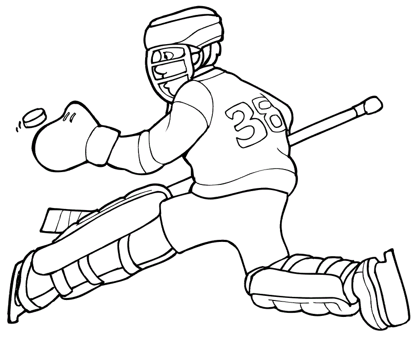 Hockey Sports Coloring Page