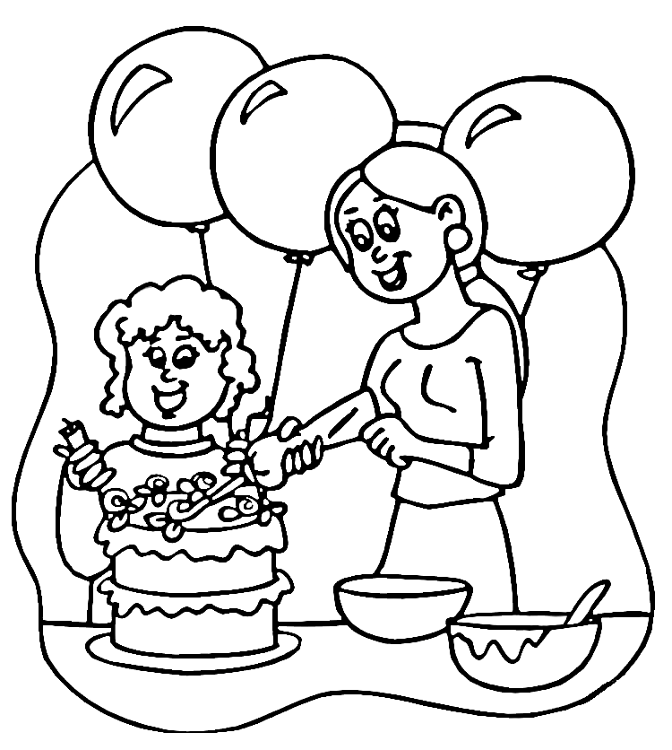 Holiday for Mother Coloring Page