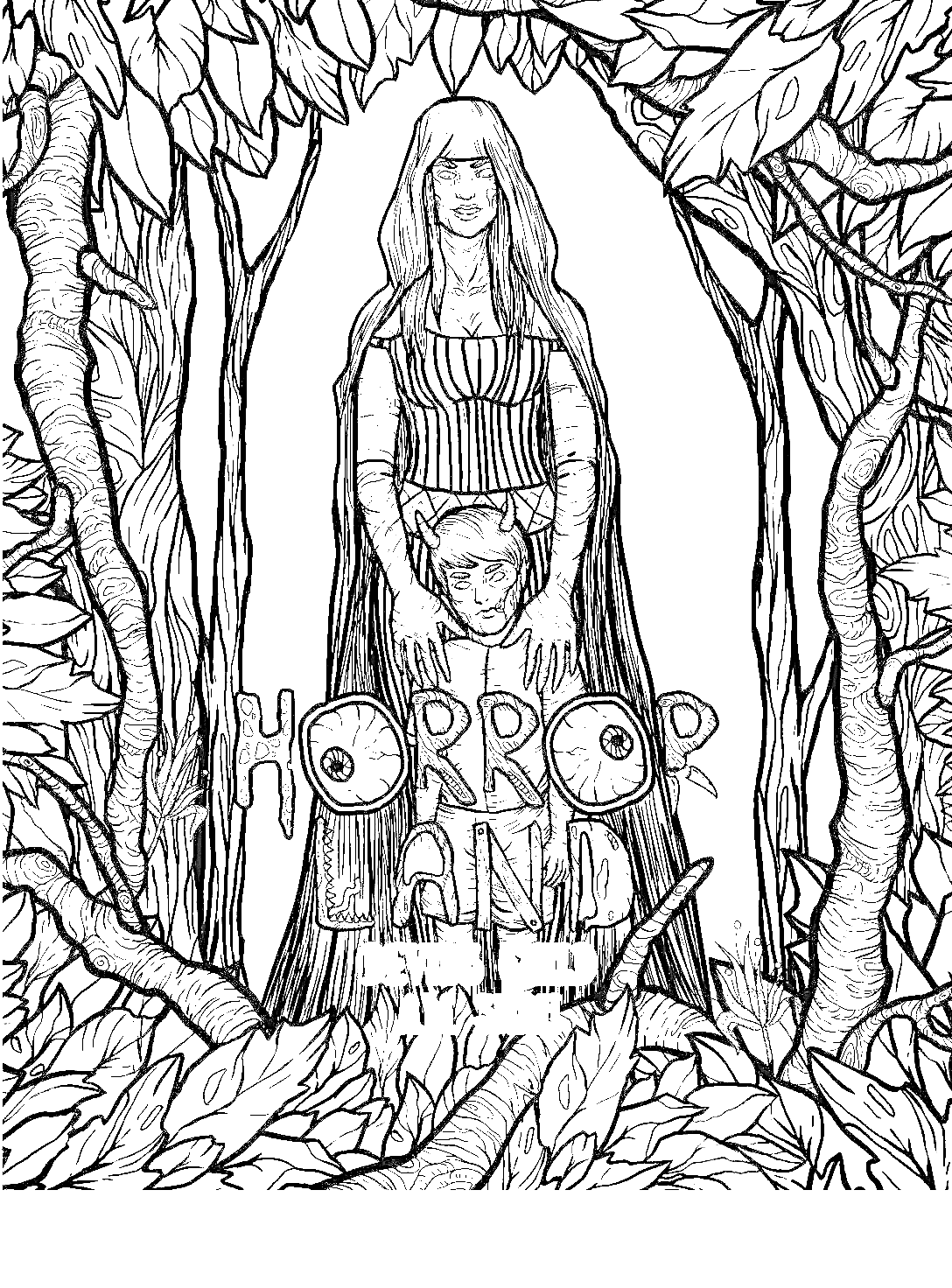 Horror Land Coloring Page