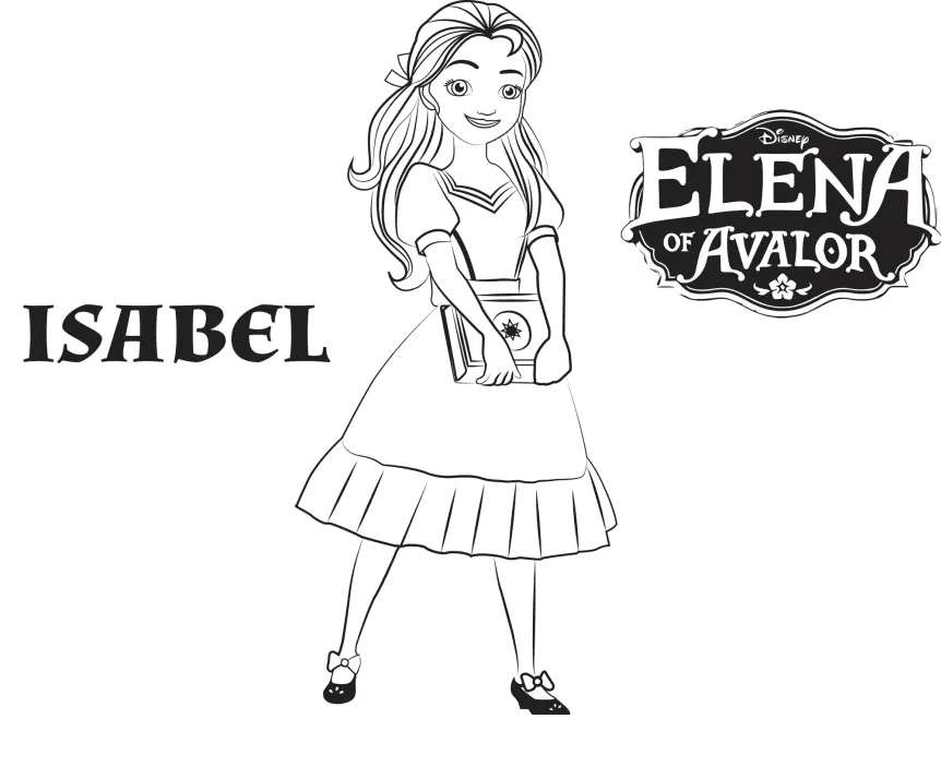 Isabel – Elena of Avalor Coloring Page