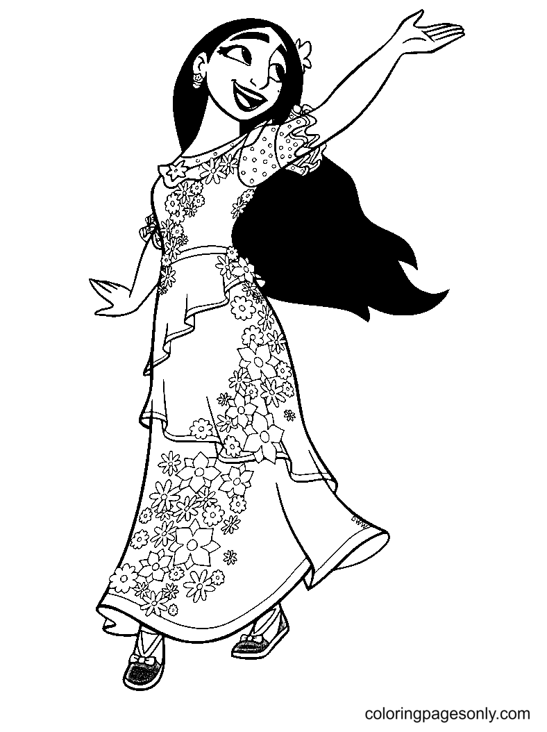 43 encanto coloring page isabella Free Coloring Pages for All Ages