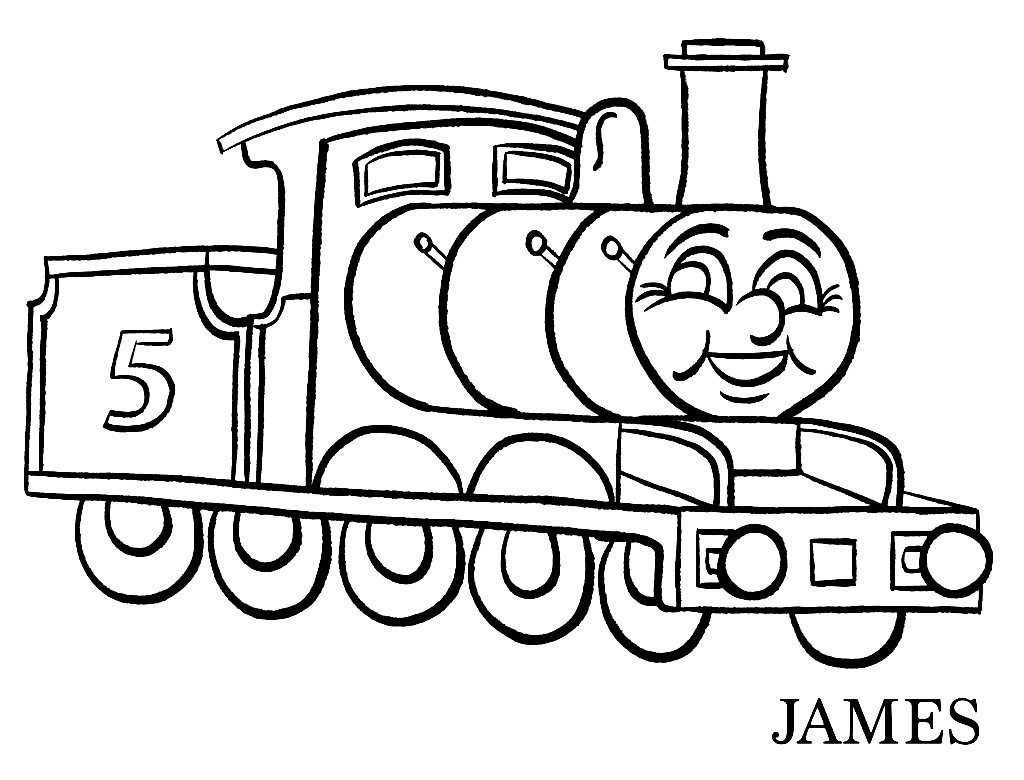 James in Thomas and Friends Coloring Page