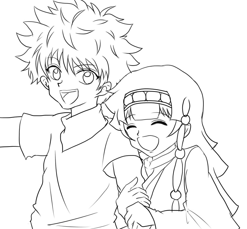 Killua and Alluka Zoldyck Coloring Pages